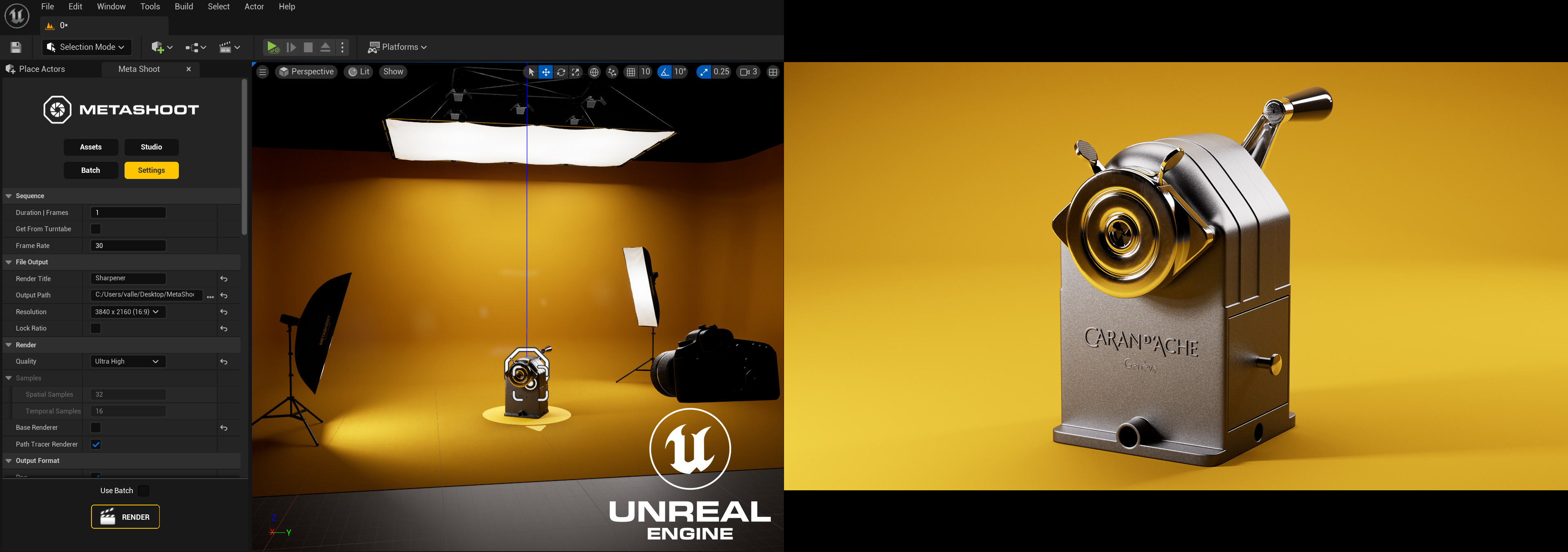 MetaShoot 3D Product Visualization in Unreal Engine